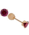 Macy's Children's Cubic Zirconia July Birthday Reversible Earrings In 14k Gold In Yellow Gold