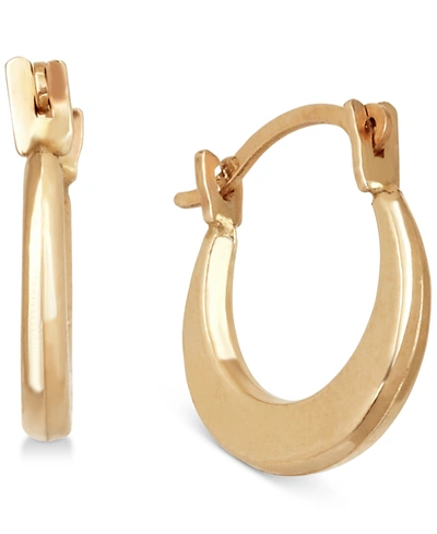 Macy's Kids' Children's Small Round Hoop Earrings In 14k Gold