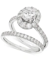 Grown With Love Igi Certified Lab Grown Diamond Halo Bridal Set (2 Ct. T.w.) In 14k White Gold In White Gold