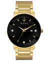 Bulova Modern Gold-tone Stainless Steel Mens Watch In Gold