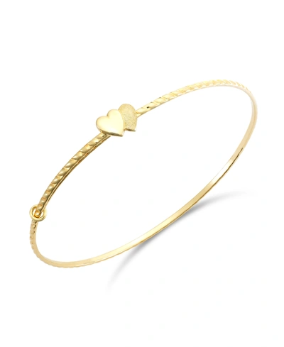 Macy's Children's Double Heart Twist Bracelet In 14k Gold