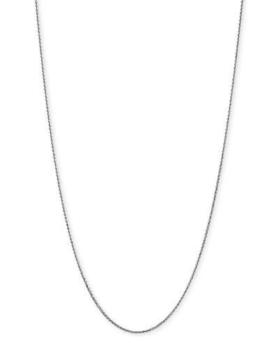 Italian Gold 14k Italian White Gold Sparkle Chain Necklace