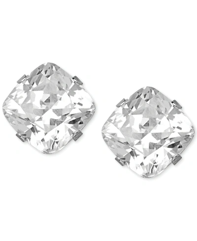 Macy's Cubic Zirconia Stud Earrings In 14k White Gold (3-9/10 Ct. T.w)