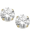 Macy's Cubic Zirconia Round Stud Earrings In 14k Gold Or 14k White Gold In Yellow Gold