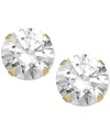 Macy's Cubic Zirconia Round Stud Earrings In 14k Gold Or 14k White Gold In Yellow Gold