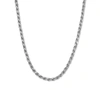 Macy's Men's Sterling Silver Necklace, 22" 4-1/2mm Rope Chain In Silver