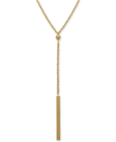 Macy's Rope Bar Lariat Necklace In 14k Gold In Yellow Gold