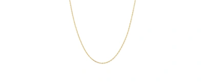 MACY'S LIGHTWEIGHT 14K YELLOW GOLD NECKLACE, 16" LIGHT ROPE CHAIN (1MM)
