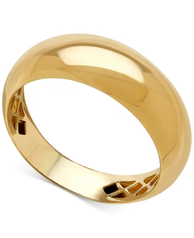Italian Gold Polished Dome Ring In 14k Gold In Yellow Gold