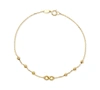 MACY'S DIAMOND INFINITY & TEXTURED BEAD LINK BRACELET IN 10K GOLD