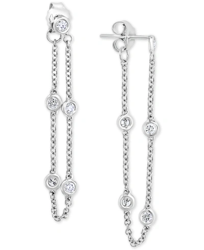 Effy Collection Effy Diamond Chain Drop Earrings (1/2 Ct. T.w.) In 14k White Gold