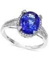 Effy Collection Effy Tanzanite (2-5/8 Ct. T.w.) And Diamond (1/4 Ct. T.w.) Ring In 14k White Gold, Created For Macy' In Tanzanite