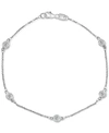 Effy Collection Effy Diamond Bezel Link Bracelet (1/2 Ct. T.w.) In 14k White Gold In White Gold