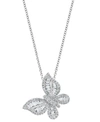 Effy Collection Effy Diamond Butterfly 18" Pendant Necklace (5/8 Ct. T.w.) In 14k White Gold In White Gold