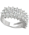CHARLES & COLVARD MOISSANITE TRIPLE ROW BAND (3 CT. T.W. DEW) IN 14K WHITE GOLD
