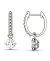 CHARLES & COLVARD MOISSANITE BEADED DROP EARRINGS 1 CT. T.W. DIAMOND EQUIVALENT IN 14K GOLD