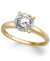 Arabella 14k Gold Cubic Zirconia Solitaire Ring (3-1/2 Ct. T.w.)