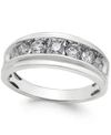 Macy's Men's Diamond Band (3/4 Ct. T.w.) In 10k White Gold In White Gold