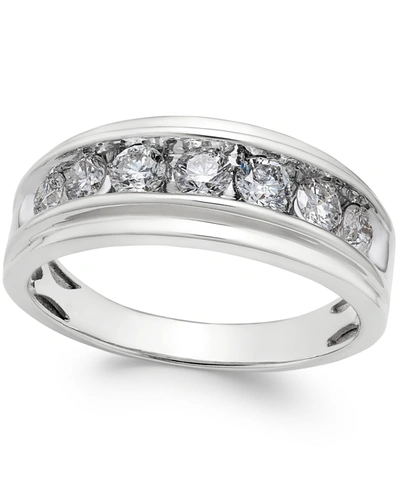 MACY'S MEN'S DIAMOND BAND (1 CT. T.W.) IN 10K WHITE GOLD