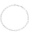 Giani Bernini Polished Rectangular Cable Link Bracelet, Created For Macy's In Sterling Silver