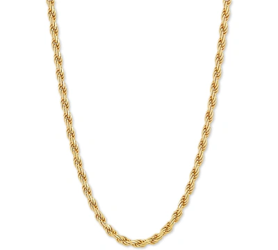 GIANI BERNINI ROPE LINK 24" CHAIN NECKLACE IN 18K GOLD-PLATED STERLING SILVER