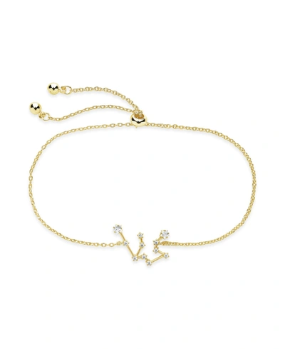 Sterling Forever Women's Aquarius Constellation Bracelet In K Gold Plated