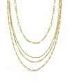 Sterling Forever Women's Multi Chain Layered Necklace In K Gold Plated