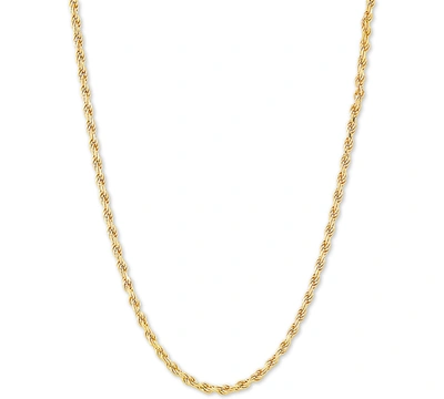 Giani Bernini Rope 20" Chain Necklace In 18k Gold-plated Sterling Silver In Gold Over Silver
