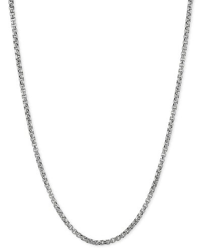 Giani Bernini Rounded Box Link 22" Chain Necklace (2mm) In Sterling Silver Or 18k Gold-plated Over Sterling Silver