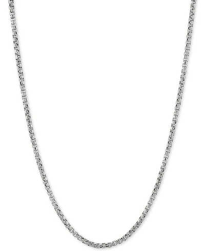 Giani Bernini Rounded Box Link 20" Chain Necklace In Sterling Silver Or 18k Gold-plated Over Sterling Silver
