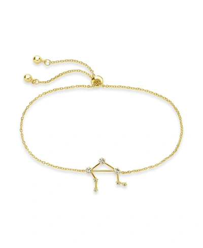 Sterling Forever Women's Libra Constellation Bracelet In K Gold Plated