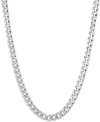 Giani Bernini Flat Curb Link 24" Chain Necklace In Sterling Silver In Silver
