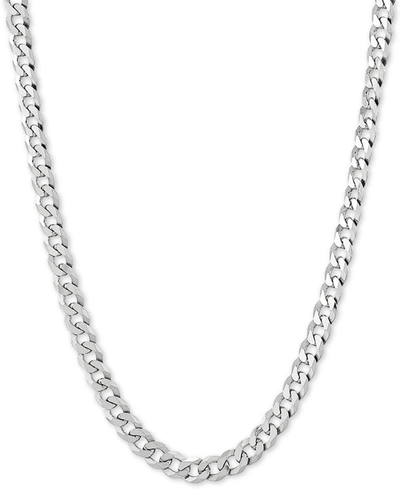 Giani Bernini Flat Curb Link 24" Chain Necklace In Sterling Silver