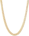 Giani Bernini Flat Curb Link 22" Chain Necklace (5mm) In 18k Gold-plated Sterling Silver Or Sterling Silver In Gold Over Silver