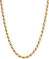 Giani Bernini Rope Link 18" Chain Necklace In 18k Gold-plated Sterling Silver In Gold Over Silver