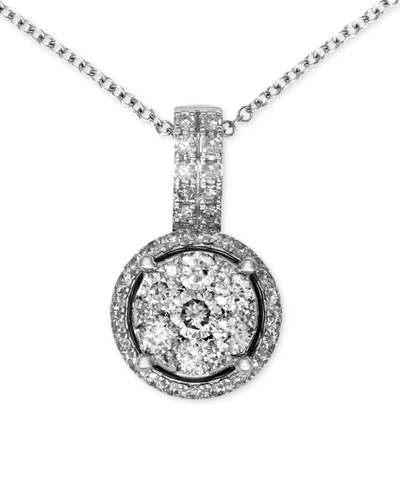 Effy Collection Bouquet By Effy Diamond Circle Cluster Pendant (3/8 Ct. T.w.) In 14k White Or Yellow Gold In White Gold