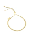 Sterling Forever Beaded Slider Bracelet-silver In K Gold Plated