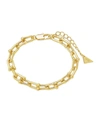 Sterling Forever Women's U Chain Bracelet In K Gold Plated