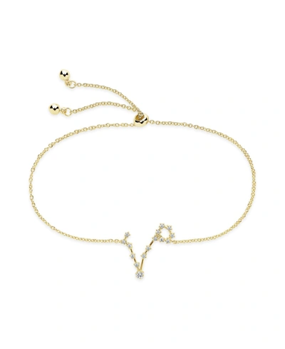 Sterling Forever Women's Pisces Constellation Bracelet In K Gold Plated