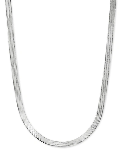 Giani Bernini Herringbone Link 18" Chain Necklace In Sterling Silver