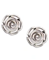 Macy's Sterling Silver Earrings, Cultured Tahitian Mother Of Pearl Flower Stud Earrings (18mm)