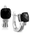 Effy Collection Effy Black Onyx (3-1/2 Ct. T.w.) And Diamond Accent Earrings In Sterling Silver In Silver