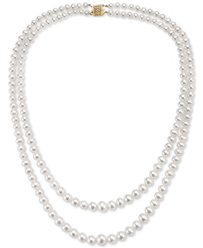 Effy Collection Effy Cultured Freshwater Pearl (5mm) 19" Layered Necklace In K Yellow Gold