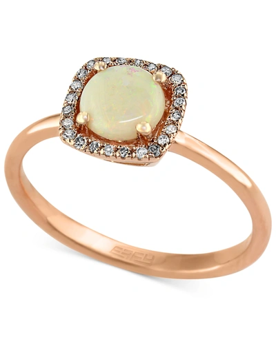 Effy Collection Aurora By Effy Opal (3/4 Ct. T.w.) And Diamond Accent Ring In 14k Rose Gold