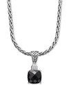 Effy Collection Balissima By Effy Onyx (5-1/5 Ct. T.w.) And Diamond Accent Pendant In Sterling Silver