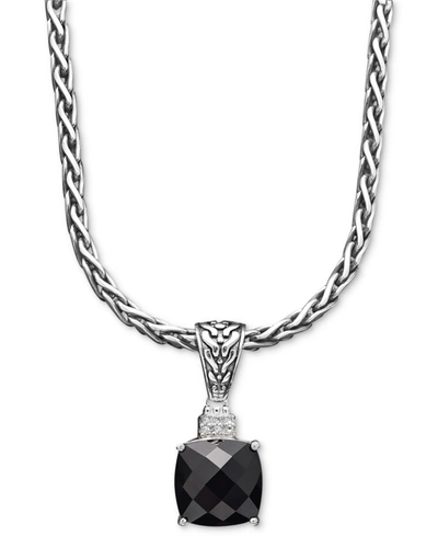 Effy Collection Balissima By Effy Onyx (5-1/5 Ct. T.w.) And Diamond Accent Pendant In Sterling Silver In Black