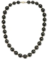 Effy Collection Effy Onyx Bead All-around 18" Statement Necklace In K Yellow Gold