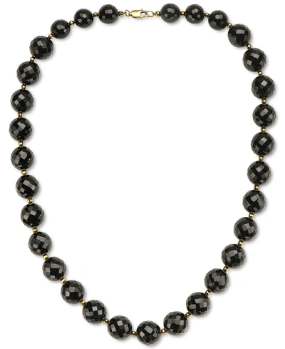 Effy Collection Effy Onyx Bead All-around 18" Statement Necklace In K Yellow Gold