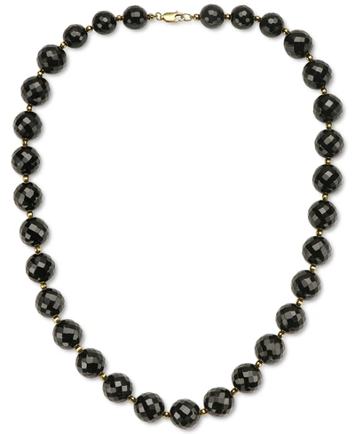 Effy Collection Effy Onyx Bead All-around 18" Statement Necklace In 14k Yellow Gold
