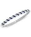 EFFY COLLECTION EFFY SAPPHIRE (1 CT. T.W.) & WHITE SAPPHIRE (1-3/4 CT. T.W.) BANGLE BRACELET IN STERLING SILVER
